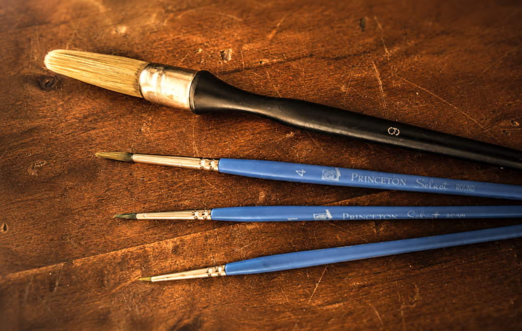 Watercolourist's brushes