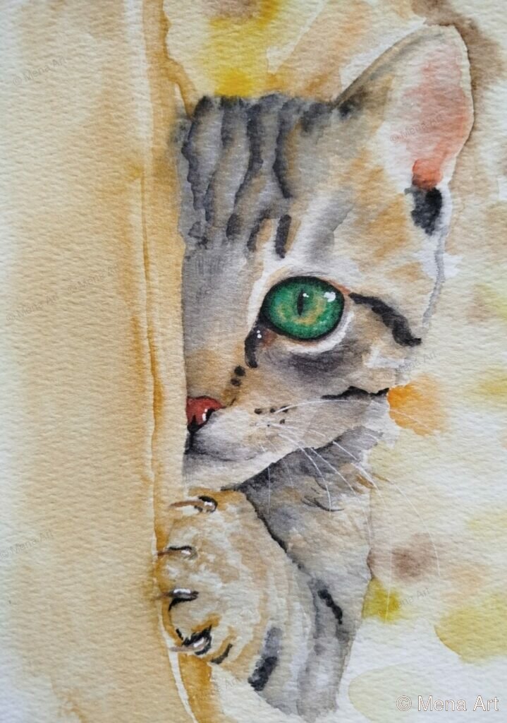 le regard - portrait aquarelle