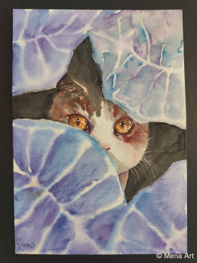 Mystère de la nature - portrait aquarelle